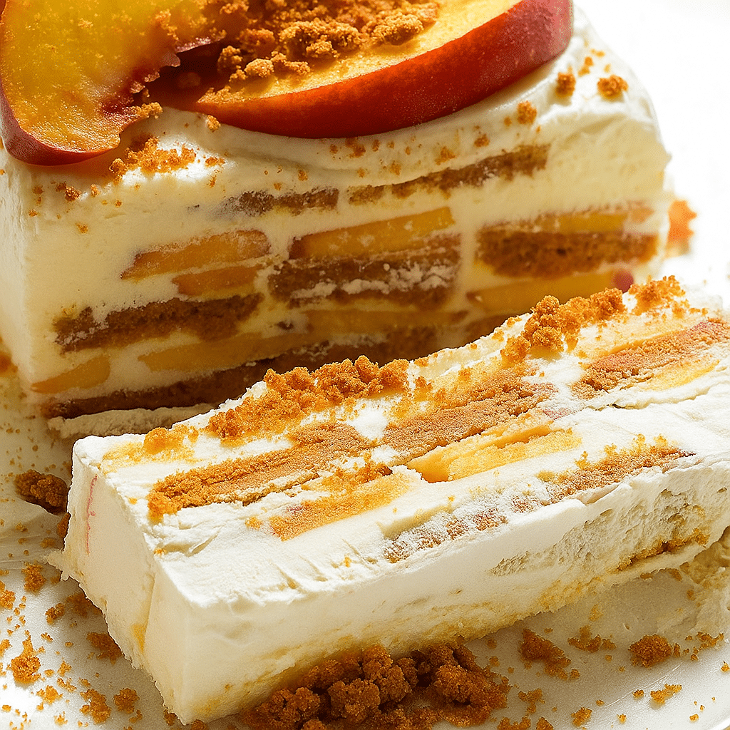 Bourbon Peach Icebox Cake