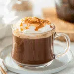 Caramel mocha with whipped cream