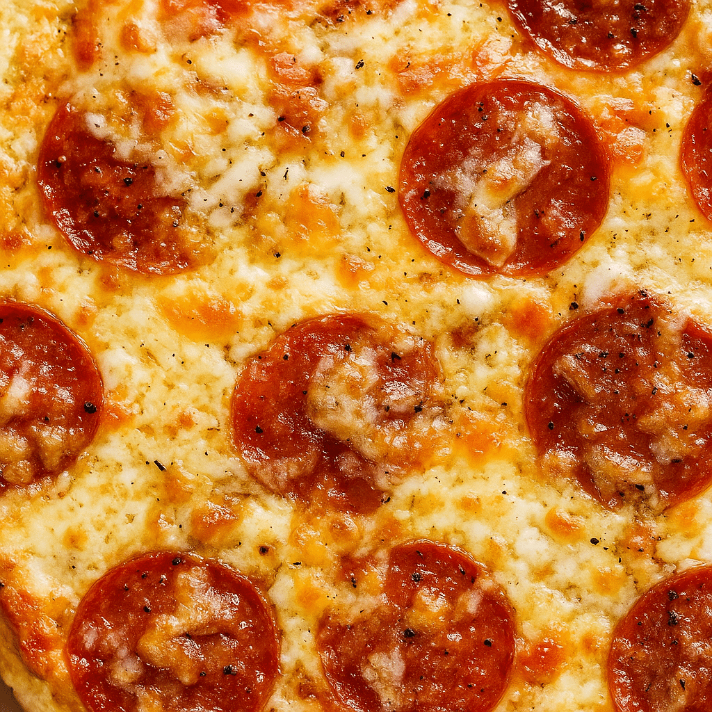 Baked chicken crust out of oven, golden and set