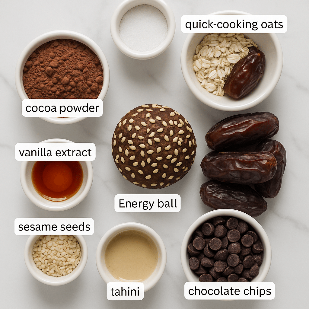chocolate tahini bites ingredients