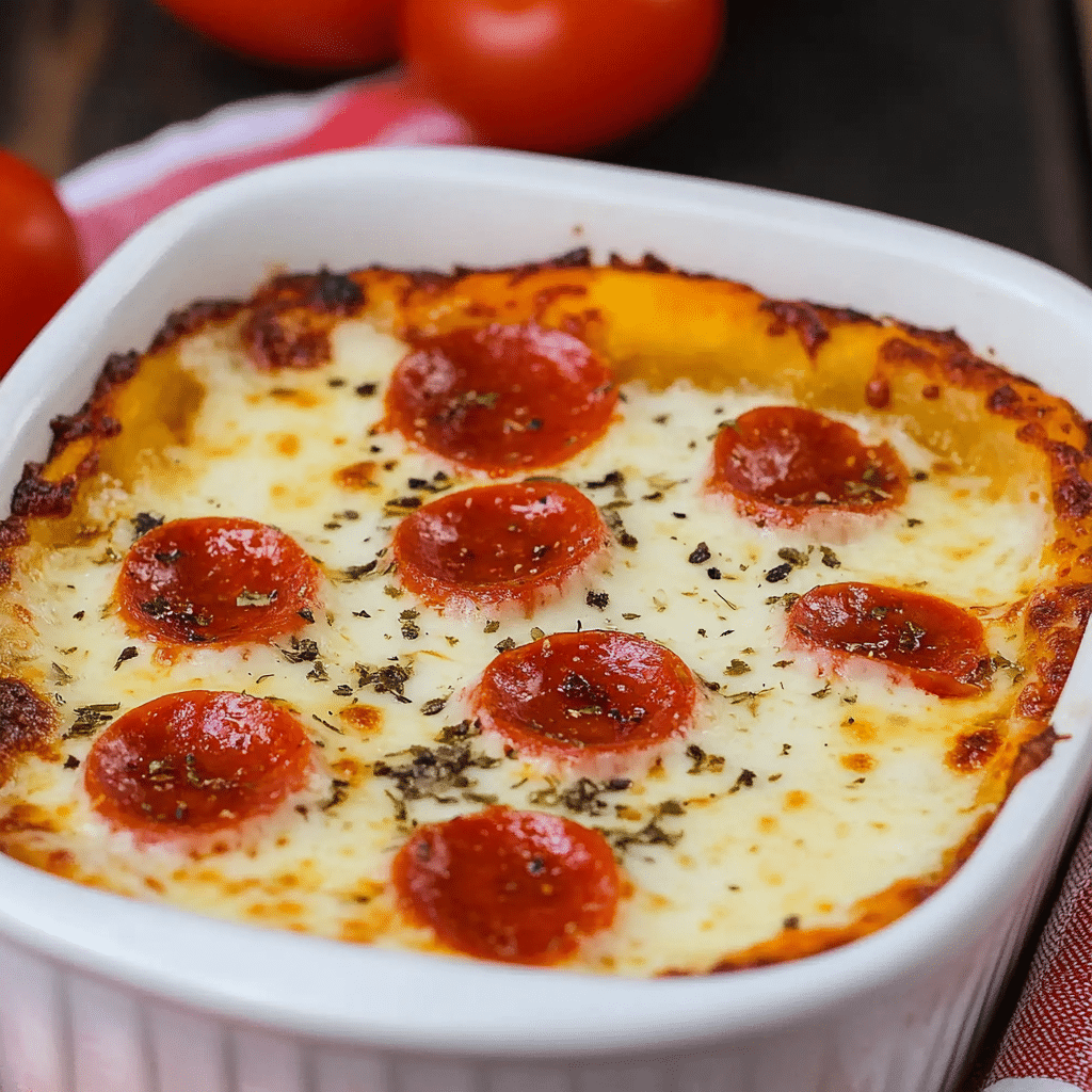 Pizza bowl served
