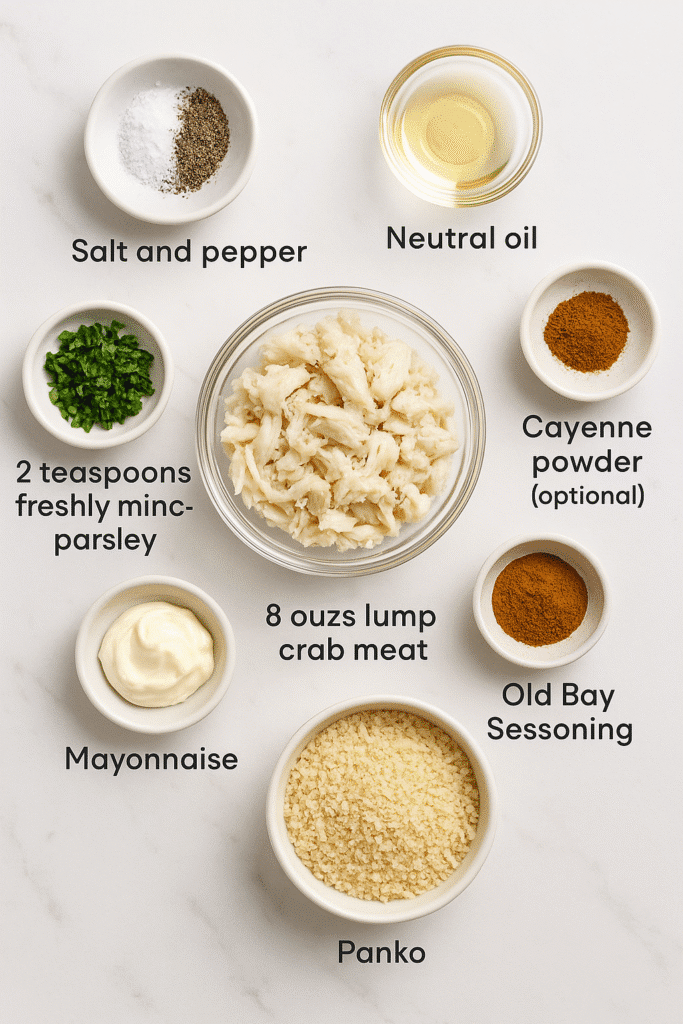 crab ball ingredients display