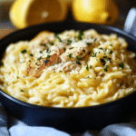 Creamy lemon orzo