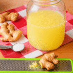 Ginger bug recipe in glass jar with ingredients