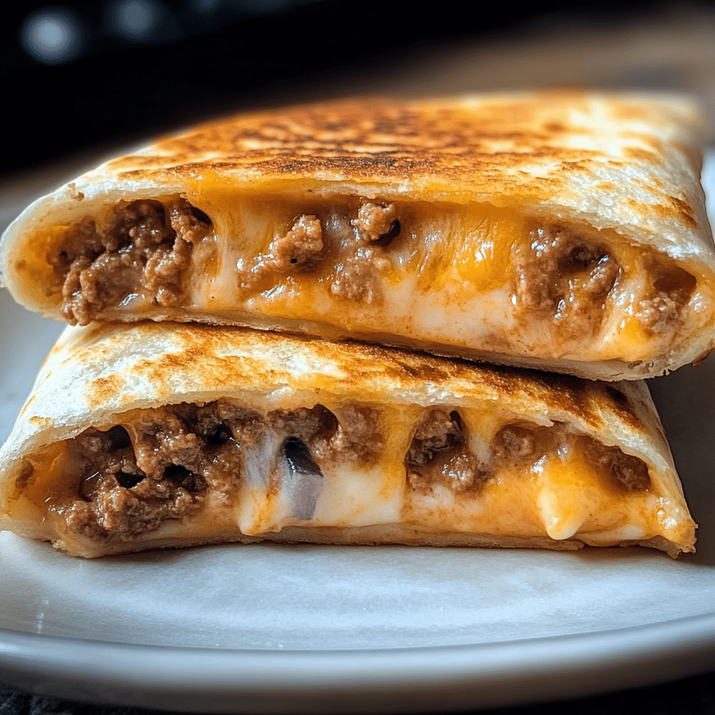 grilled cheese burrito with crispy cheese crust