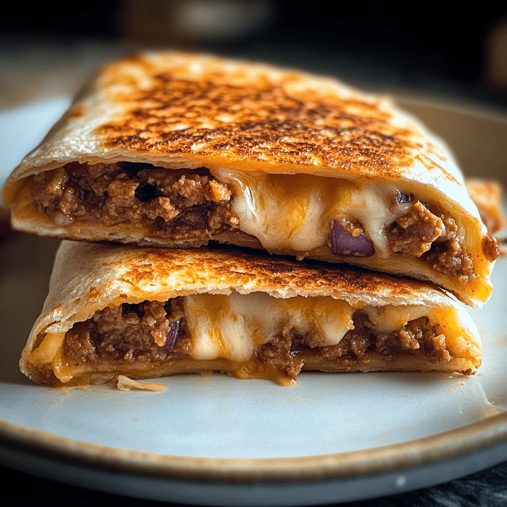served grilled cheese burrito