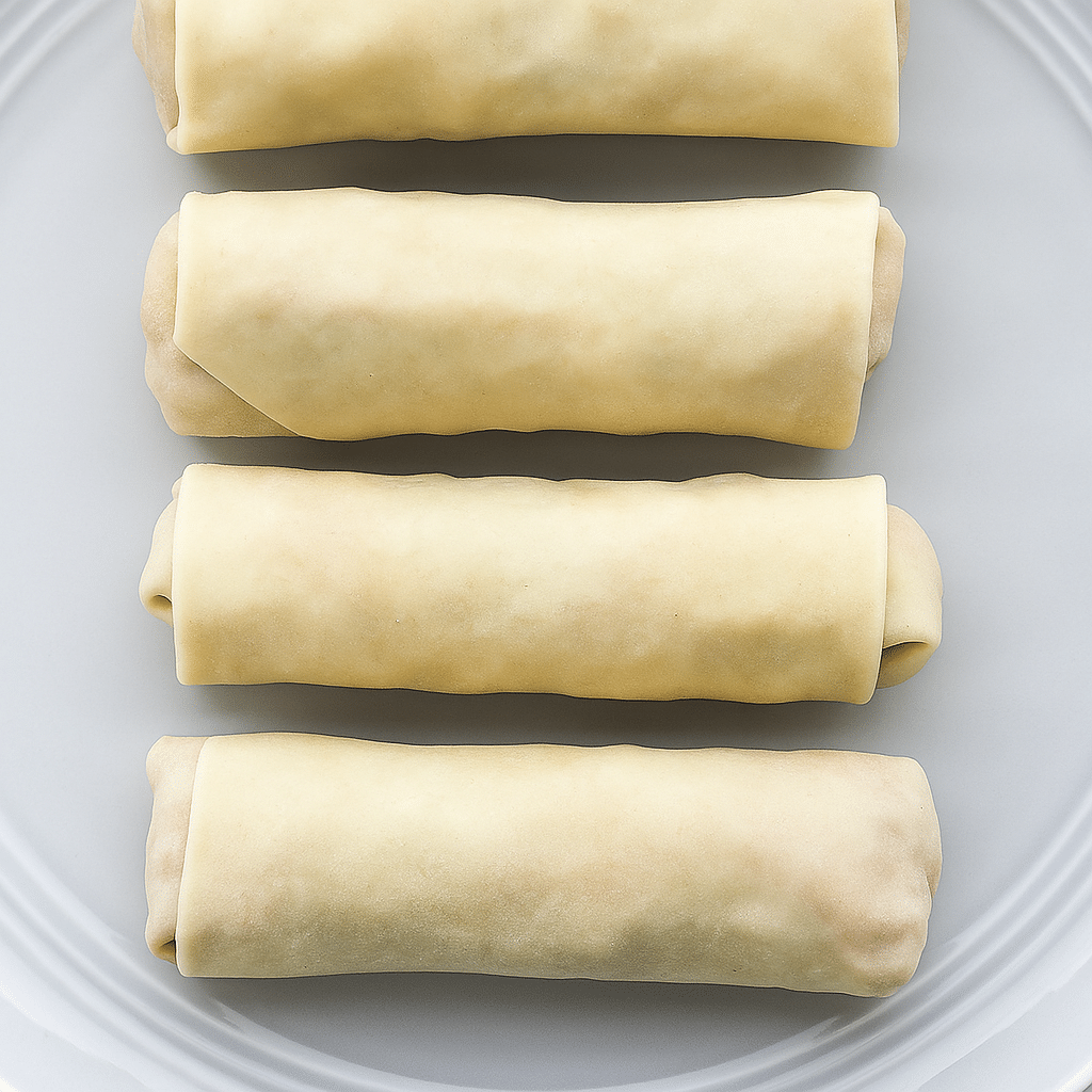 rolling vegetable egg roll