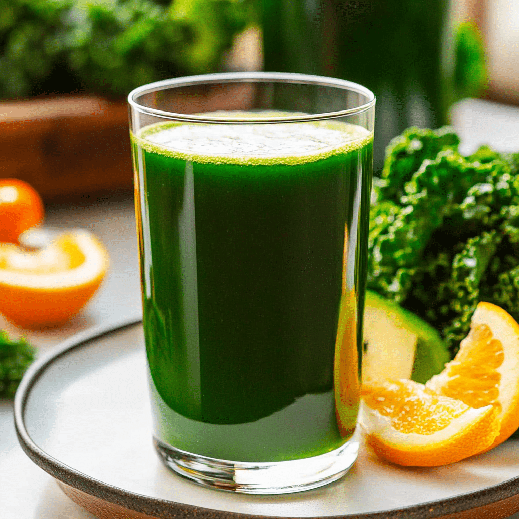 kale juice recipe served cold in glass