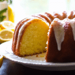 Lemon bundt cake with lemon glaze