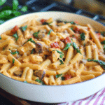 Creamy Marry Me Chicken Pasta in a rustic bowl