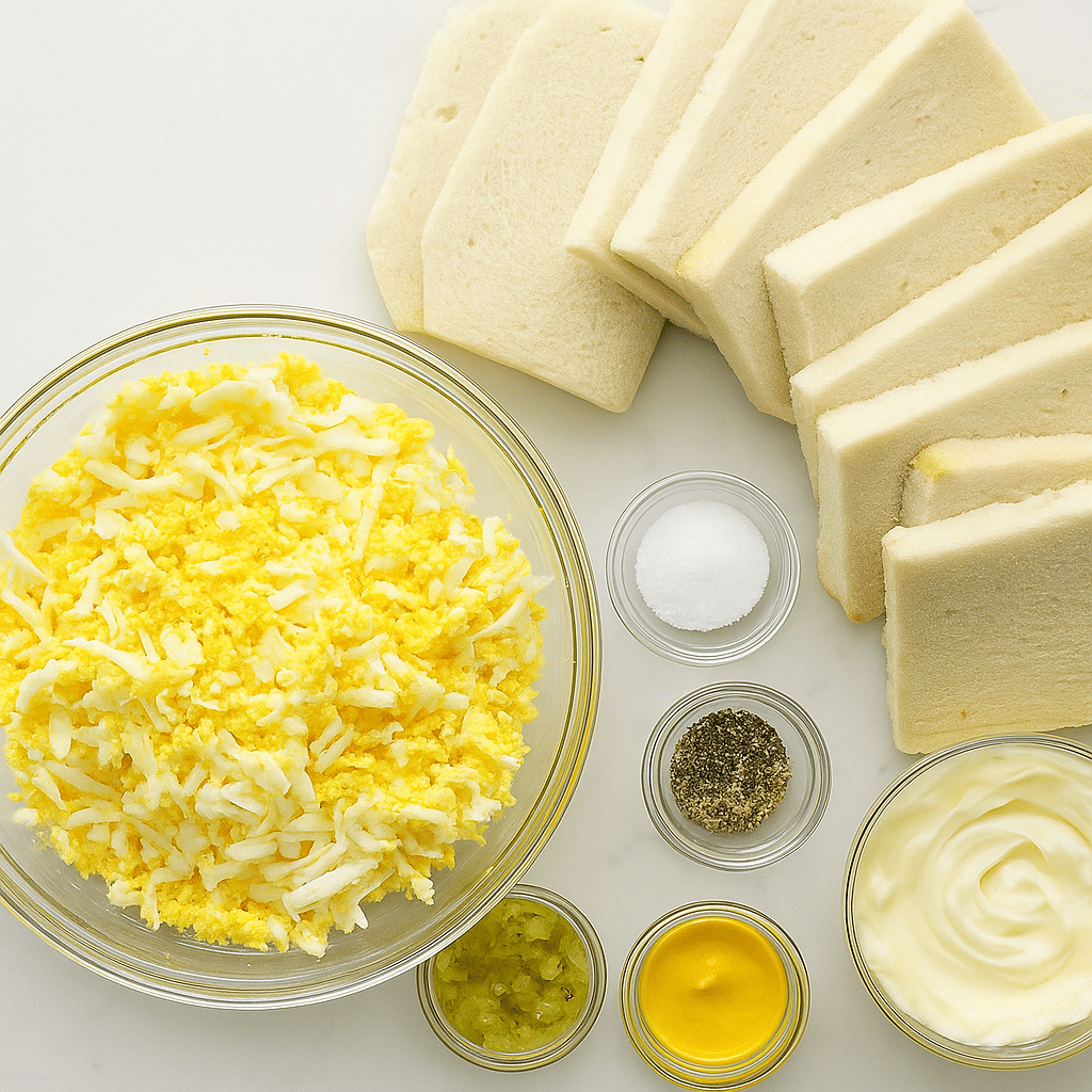 Ingredients for Masters egg salad recipe