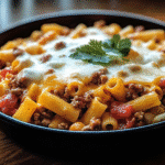 one pan cheesy taco pasta bake