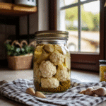 Pickled cauliflower recipe in a jar