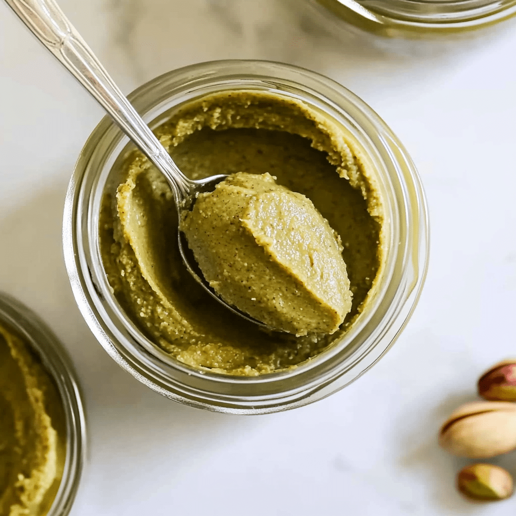 Homemade pistachio butter
