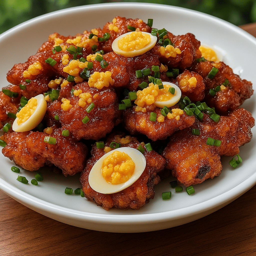 Crispy salted egg chicken