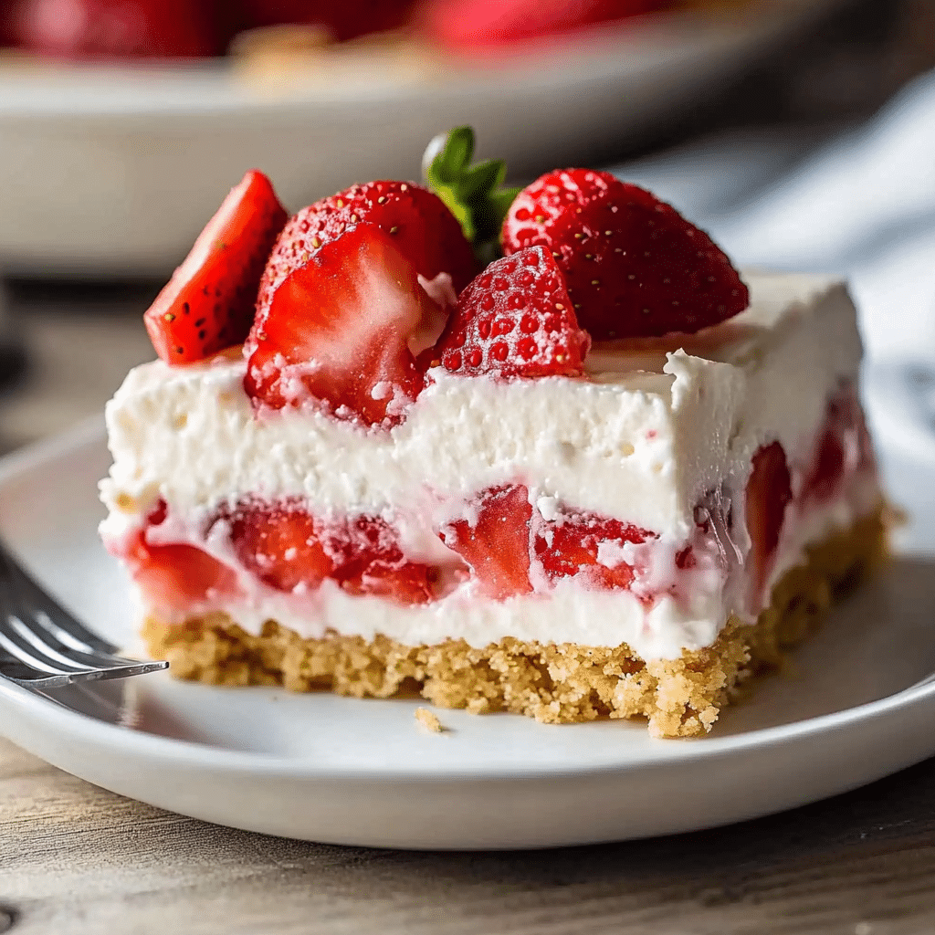 Served Strawberry Shortcake Icebox Bar