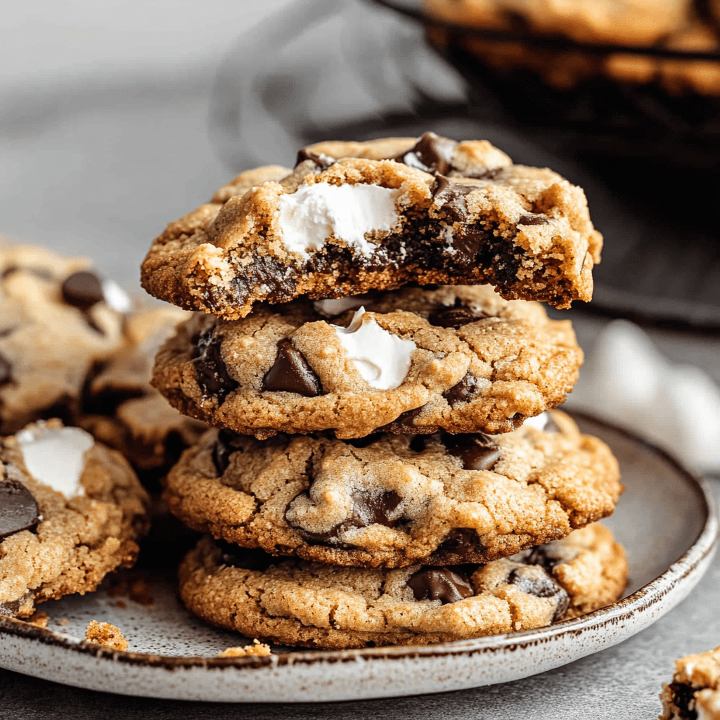 serving smores cookies