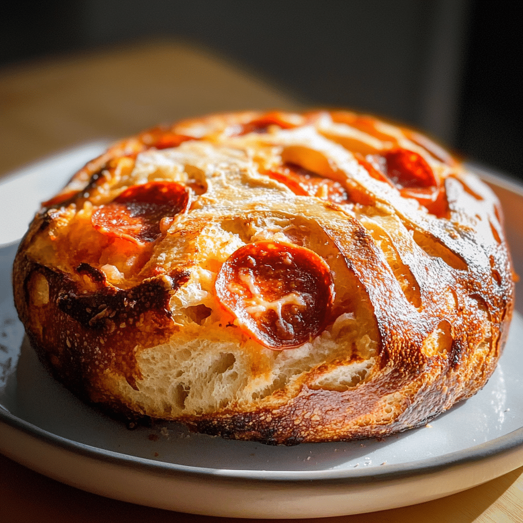Pepperoni Pizza Sourdough Bread