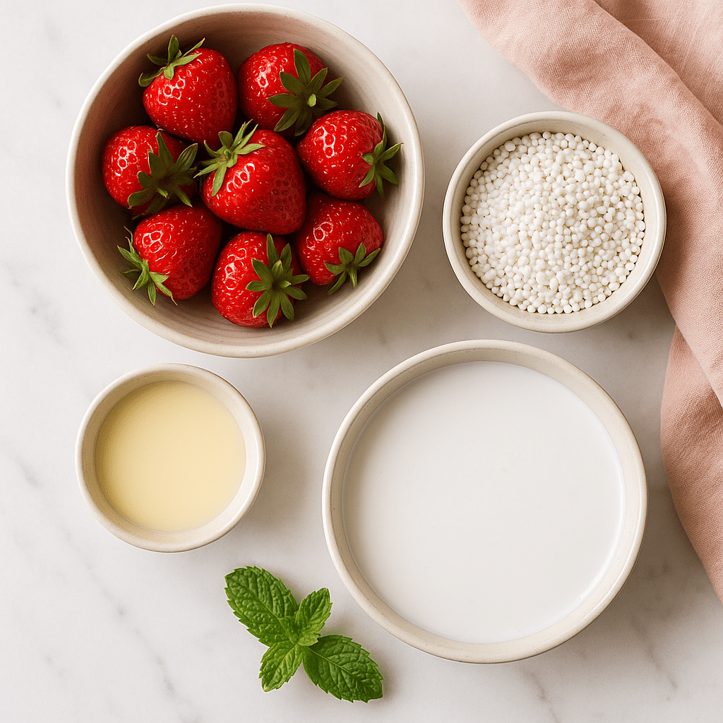 strawberry sago ingredients