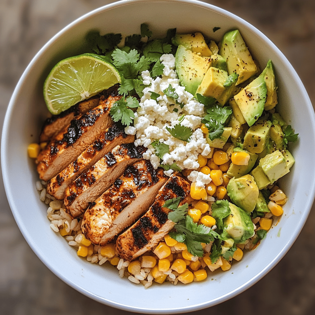 street corn chicken rice bowl recipe