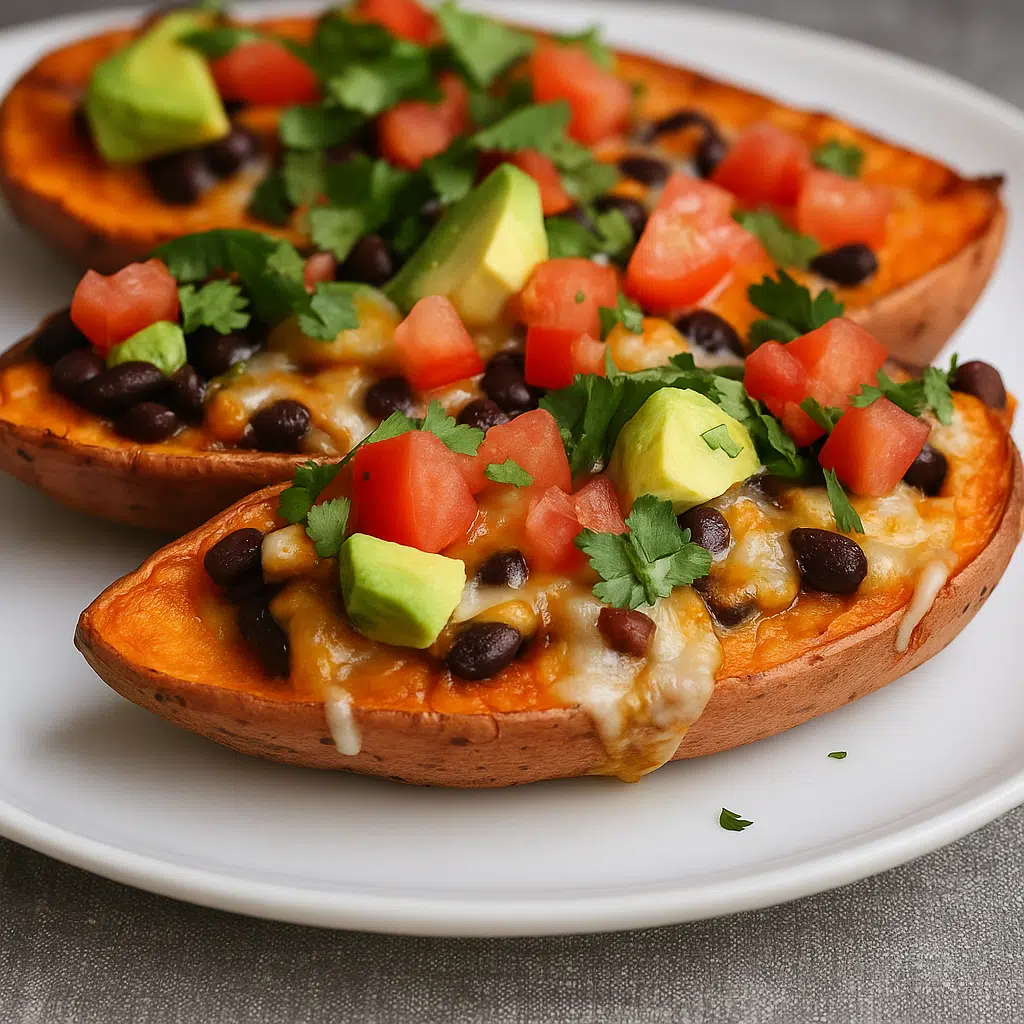 Sweet Potato Nacho Boats