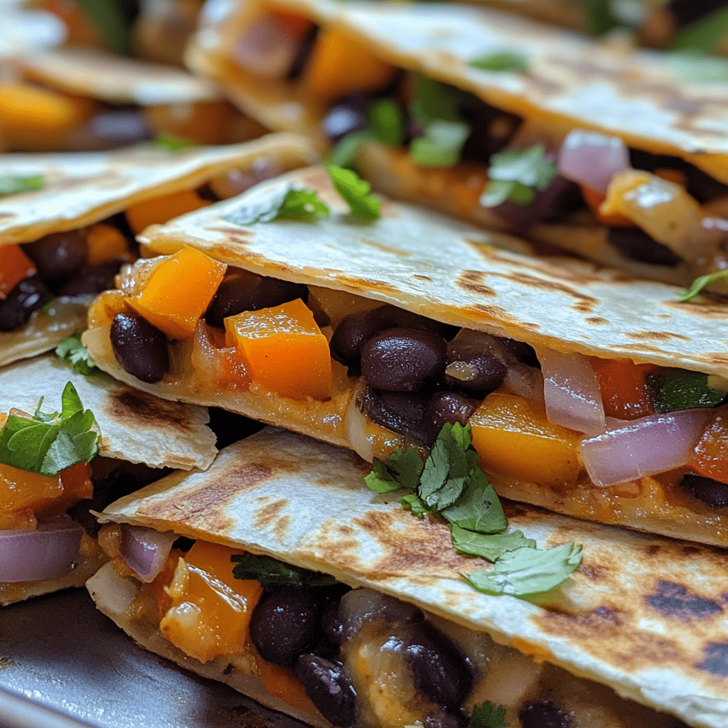 Vegan sheet pan quesadillas baked and sliced