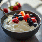 Best fluffy yogurt recipe with fruit toppings