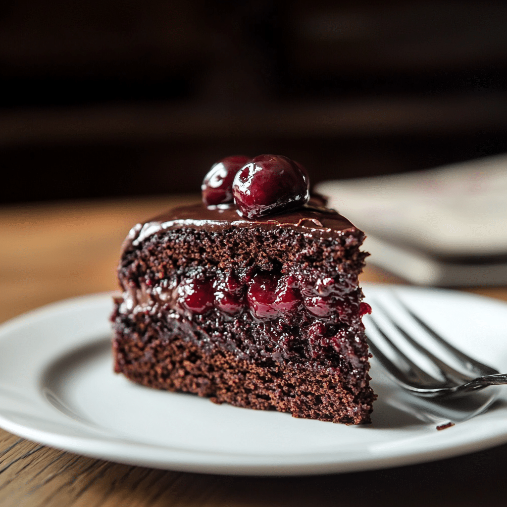 Cherry chocolate cake