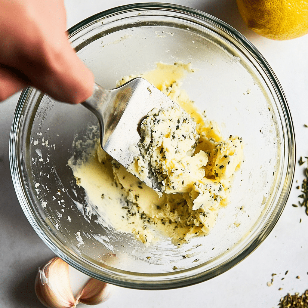 Mixing cowboy butter for steak