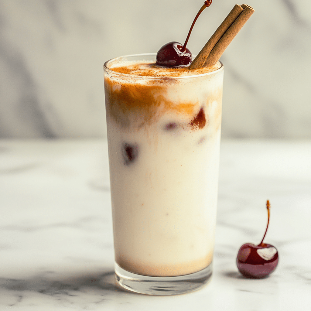 iced cherry chai latte