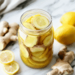 Lemon Ginger Ferment Recipe in Glass Jar