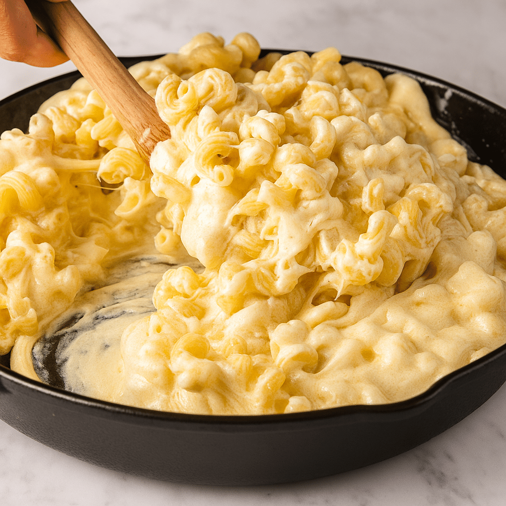 Unbaked smoked mac and cheese