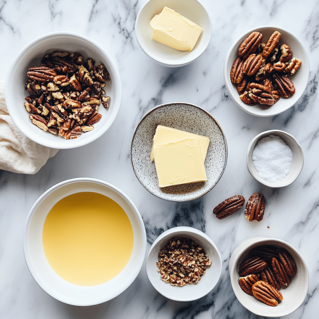 ingredients for pecan pie dump cake recipe