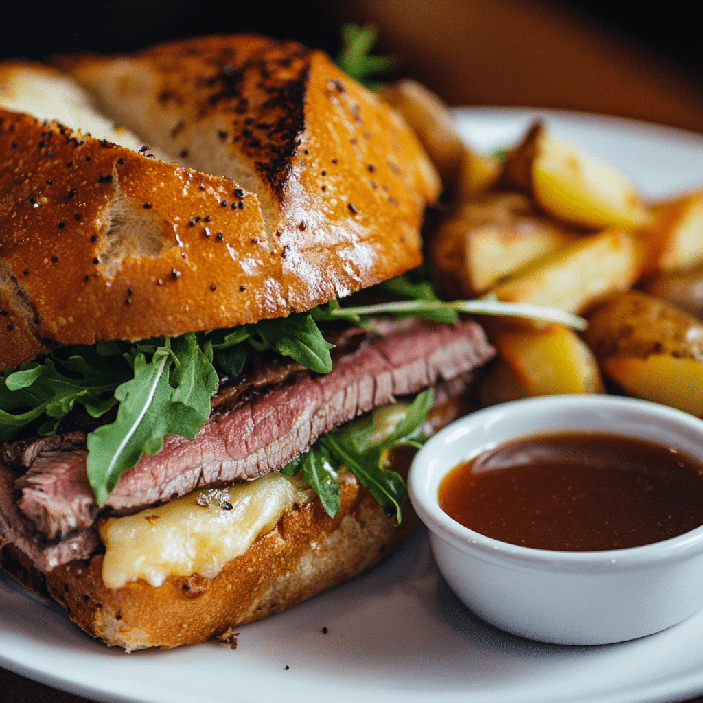 roast beef sandwich serving idea