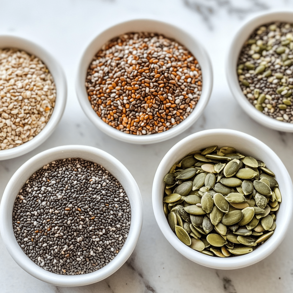 Nutrient-rich seeds for quinoa breakfast cookies