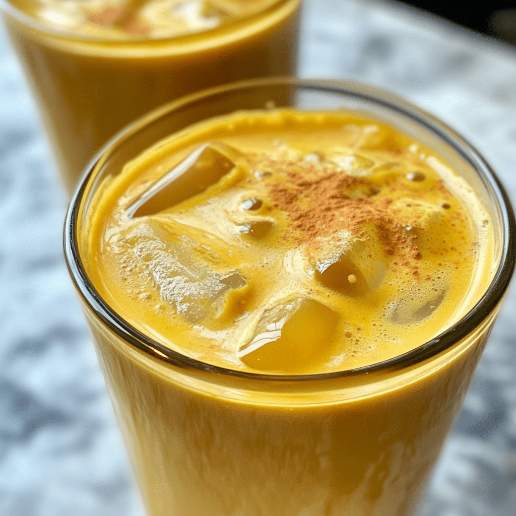 Served Iced Golden Milk Latte