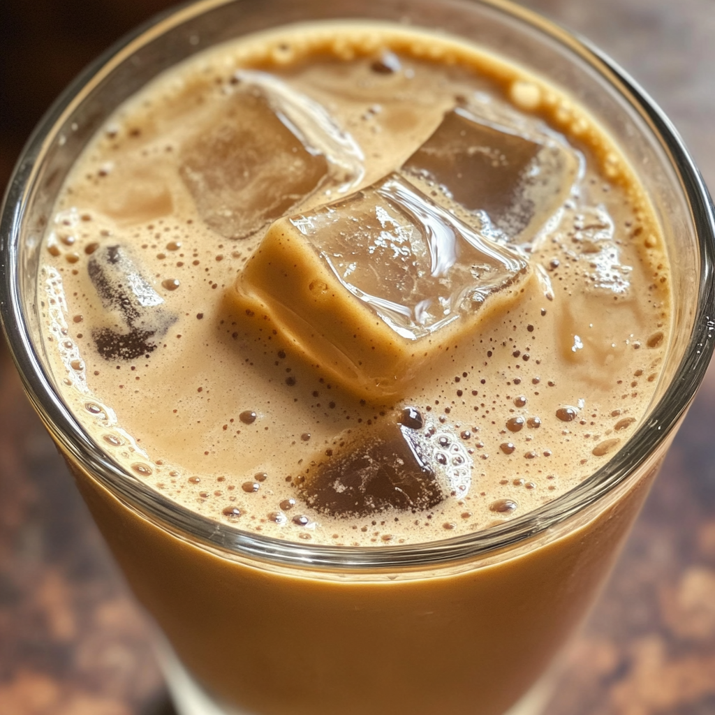 Tahini Iced Coffee served