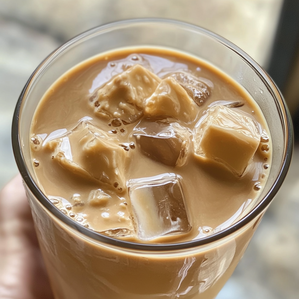 Tahini Iced Coffee in glass