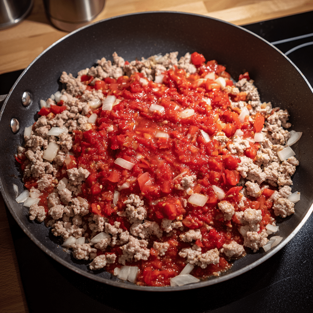 Cooking meat for Guinea Grinder sandwich recipe