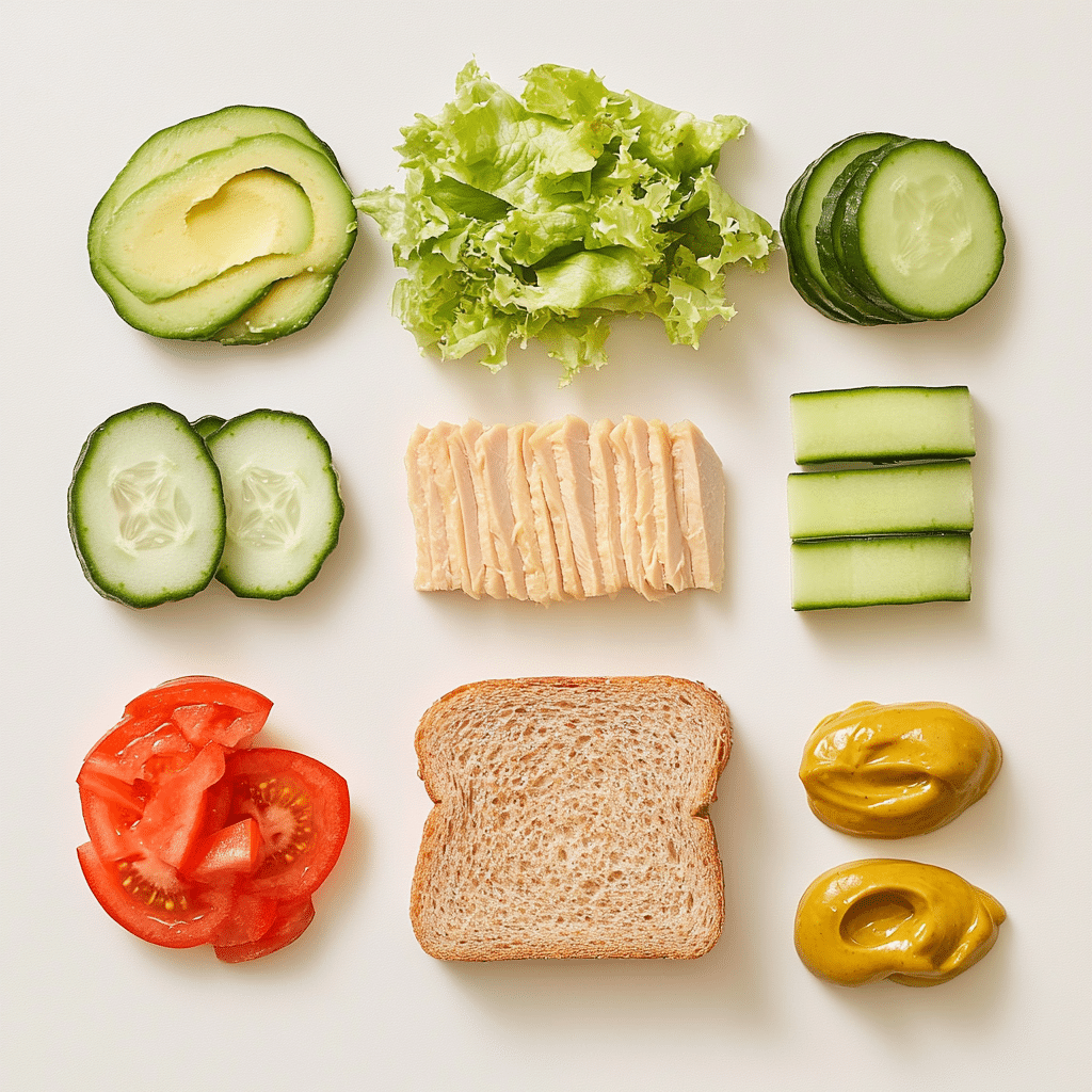 Ingredients for making a Supermodel Sandwich