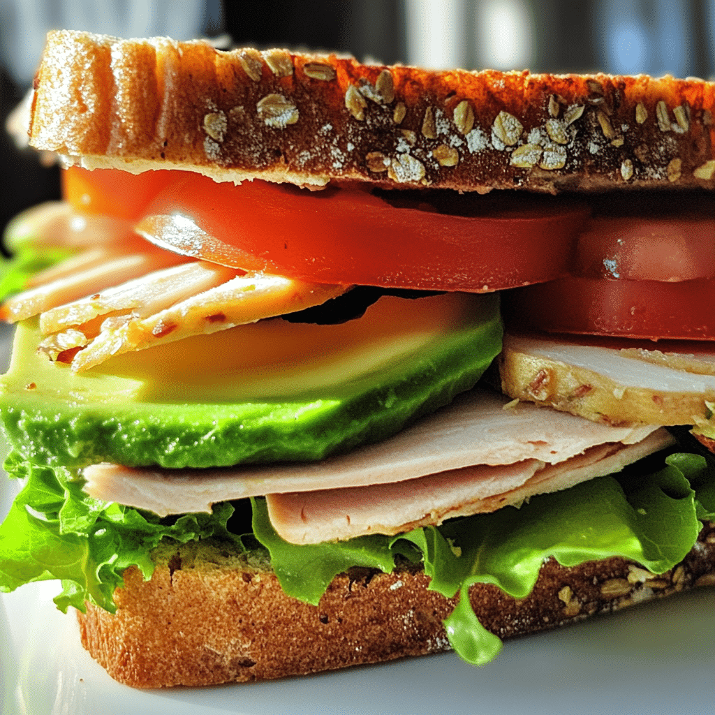 Supermodel Sandwich with turkey, avocado, and hummus