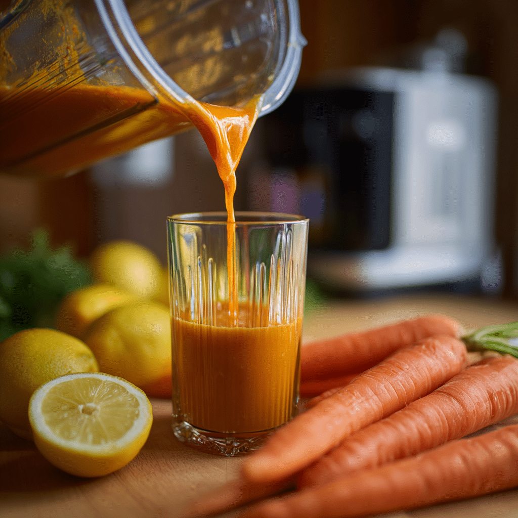 Making lemon carotene cleanse recipe step by step