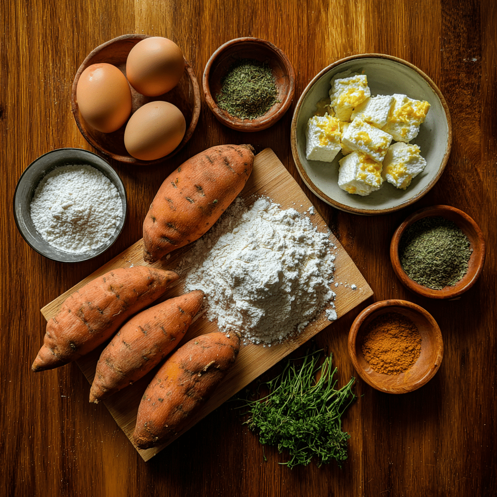 Ingredients for Sweet Potato Gnocchi Recipe