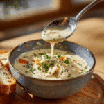 Serving creamy turkey soup recipe