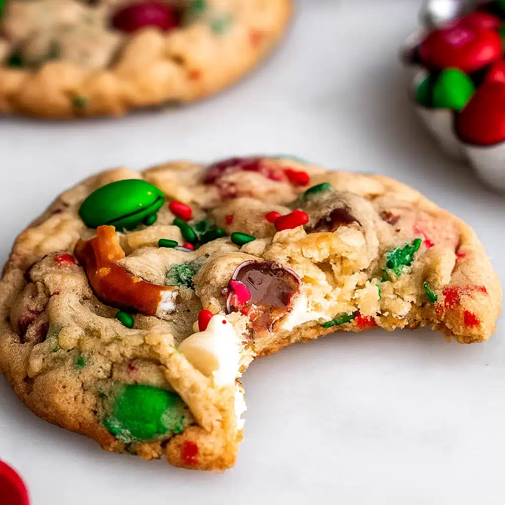 Christmas Kitchen Sink Cookies freshly baked holiday treats