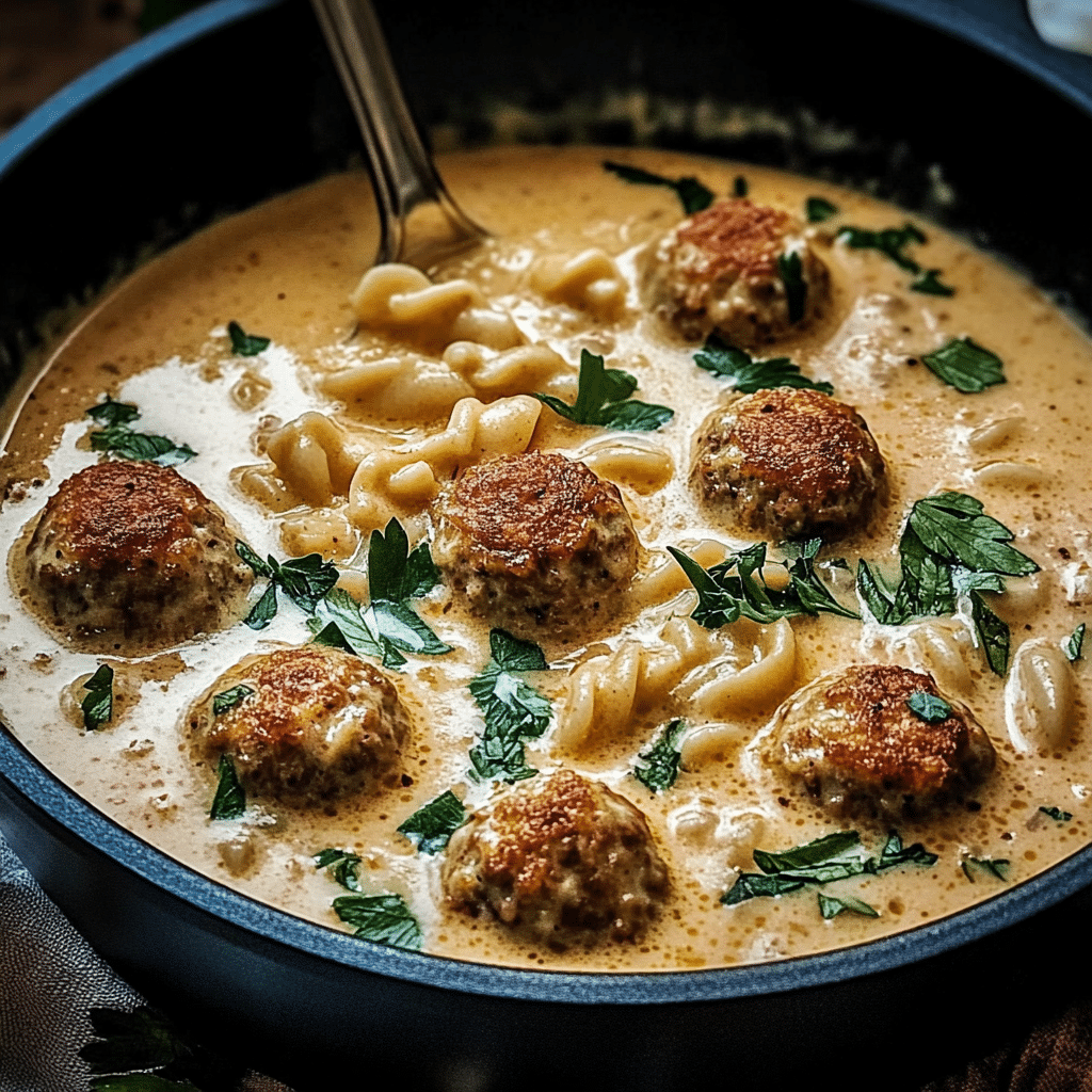 Creamy Meatball Soup