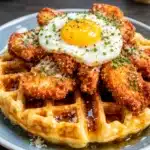 Crispy Chicken Waffles Delight for a hearty