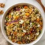 Easy Fall Harvest Orzo Salad for Autumn Nights