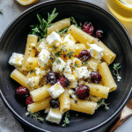 Feta & Cranberry Rigatoni Salad with Lemon Vinaigrette