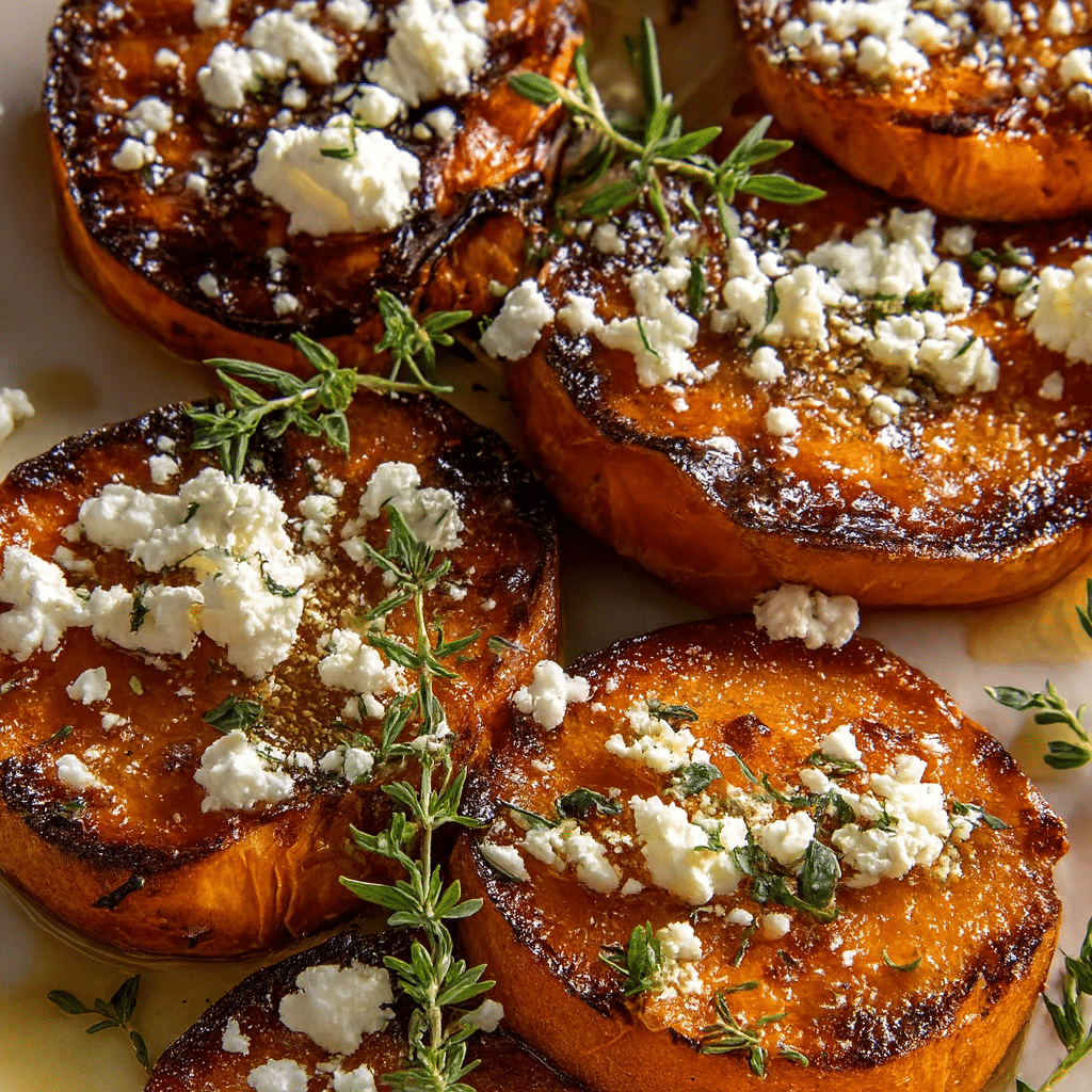 Honey & Feta Sweet Potato Rounds